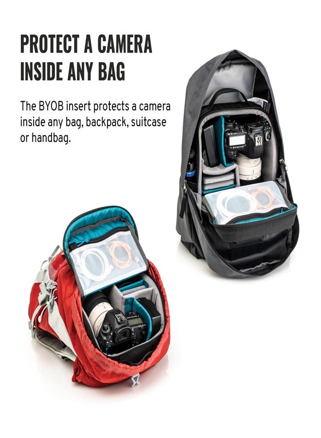 Tenba BYOB 10 DSLR Backpack Insert - Turns any bag into a camera bag for DSLR and Mirrorless cameras and lenses – Blue (636-625) - Image 3